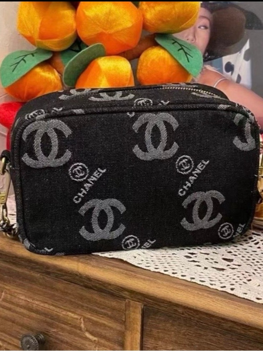 GWP CC Denim black crossbody bag